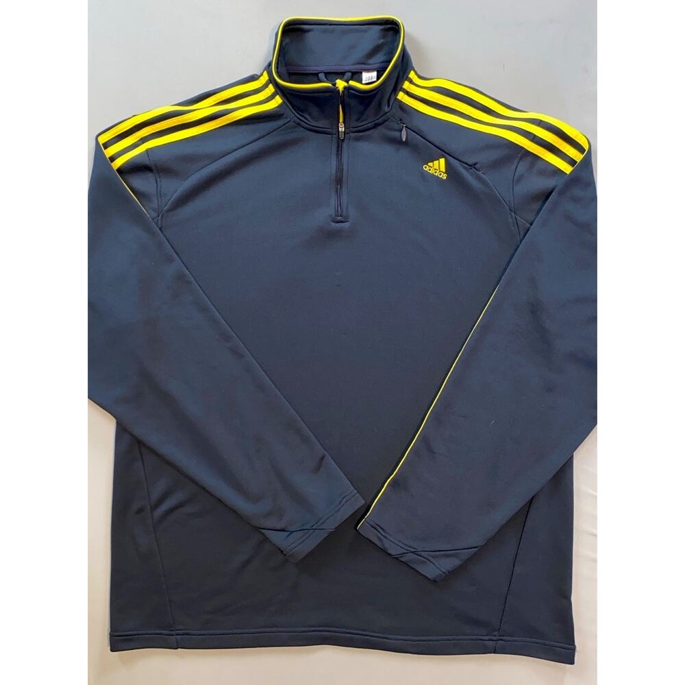 Adidas Pullover 1/4 Zip Athletic Sweatshirt. Zip Shoulder Pocket. Men's 2XL, EUC